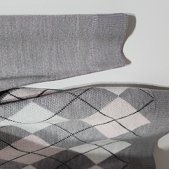 Croft & Barrow Gray/Pink Argile Sweater - Picture 4 of 6